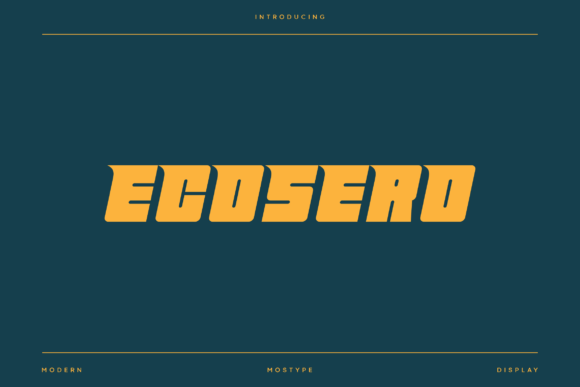 Ecosero: A Modern Display Font for Sports Branding and Beyond