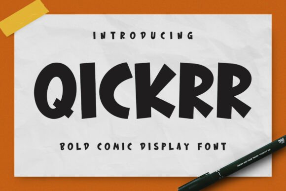 Qickrr: A Bold, Playful Font for High-Energy Design Projects