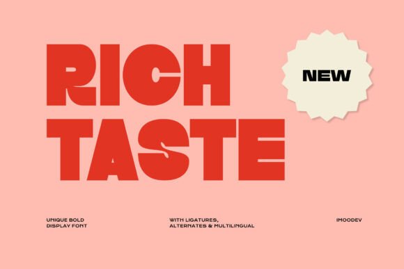 Rich Taste: Bold Font with Retro Charm