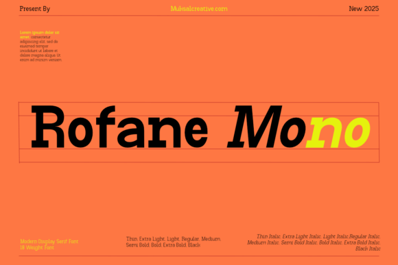 Rofane Mono: A Modern Typeface for Balanced Design