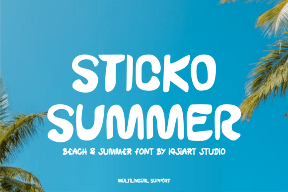 Sticko Summer: A Laid-Back Display Font for Summer-Themed Projects