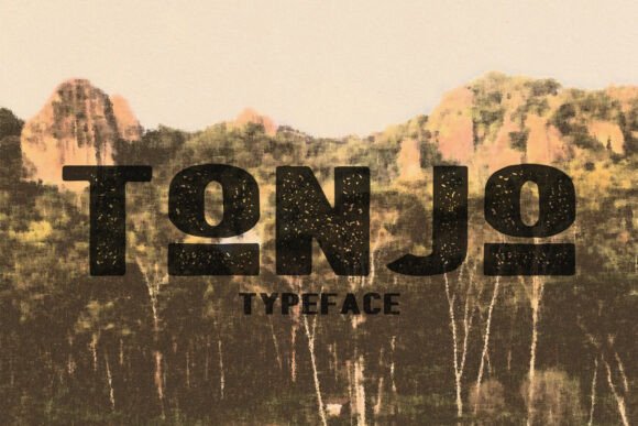 Tonjo Typeface: Bold, Vintage Design for Impactful Visuals